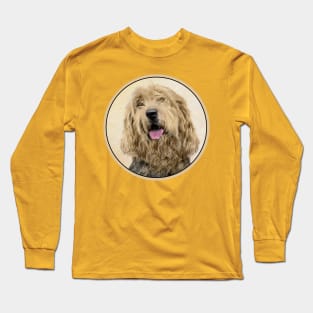 Otterhound Painting - Cute Original Dog Art Long Sleeve T-Shirt